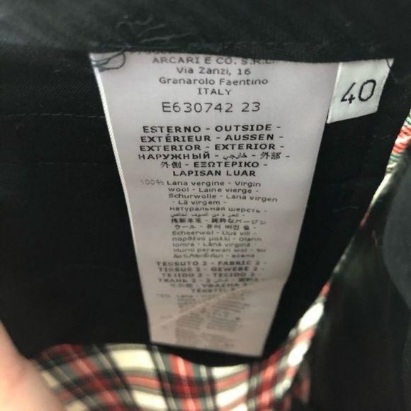 Hache Plaid Wide Leg Wool Pants Tuxedo Stripe Trou - Picture 10 of 10